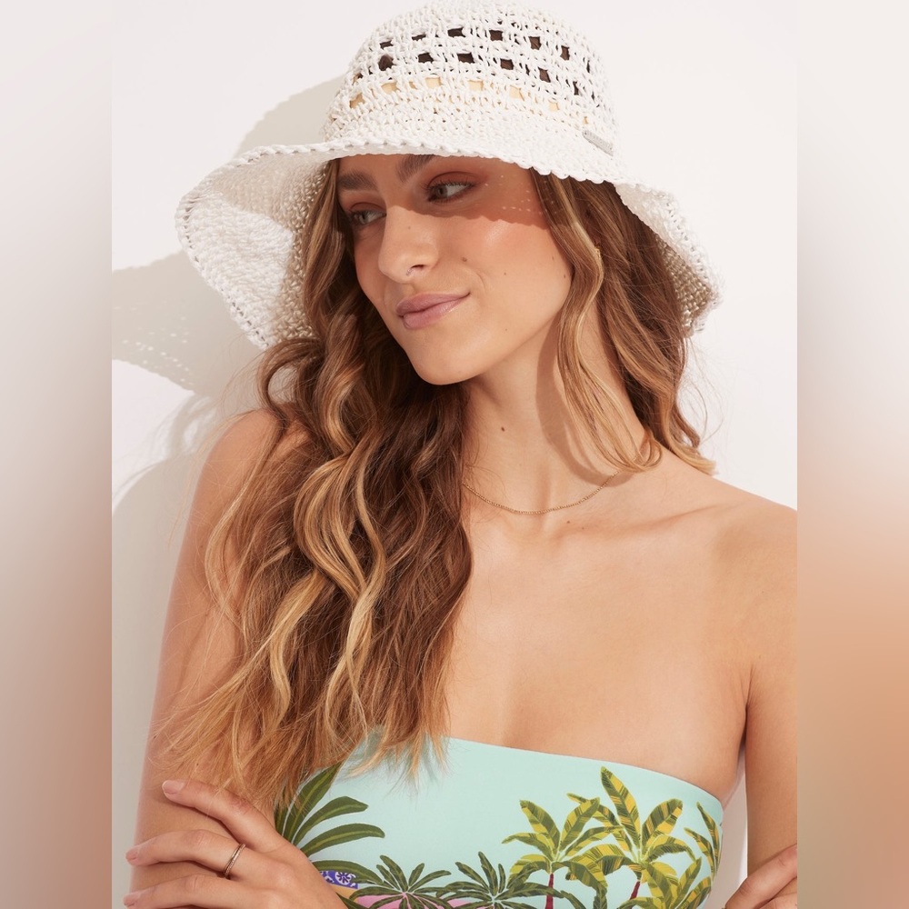 Seafolly Casa Woven Hat, EUC